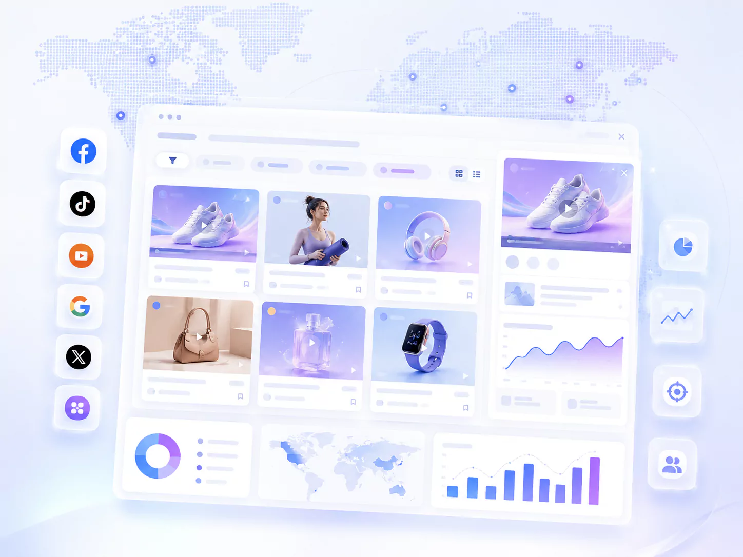 Online ad intelligence discovery dashboard